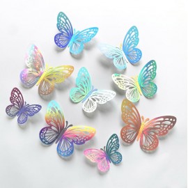 Набор для украшения торта «Бабочки» 12 шт., разноцветный