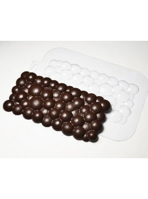 Форма пластиковая для шоколада «Плитка пузыри»