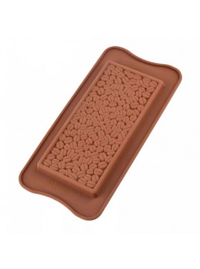 Форма силиконовая для шоколада «Плитка кофейное зерно»