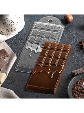 Форма пластиковая для шоколада «Шоколад горячий», 7 х 15 х 1 см