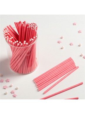 Палочки для кейкпопсов, розовые, 10х0,2 см, 10 шт.