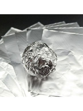 Фольга оберточная для конфет "Серебряная", 10 х 10 см, 100 шт.