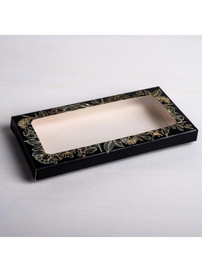 Коробка для шоколада With best wishes, с окном, 17,3 × 8,8 × 1,5 см