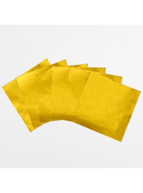 Фольга оберточная для конфет "Золотая", 10 х 10 см, 100 шт.