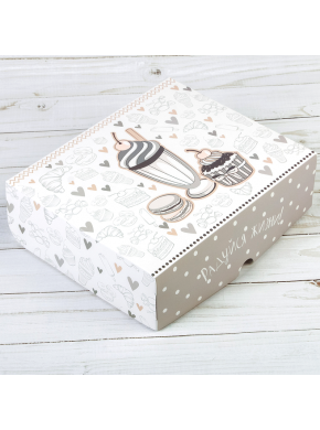 Коробка для кондитерских изделий «Радуйся жизни», 17 × 20 × 6 см