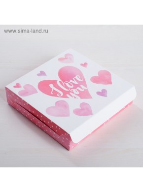 Коробка для сладостей «Для любимых», 14 × 14 × 3,5 см