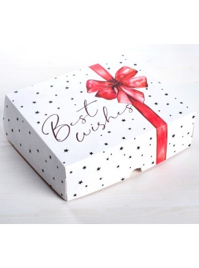 Коробка для кондитерских изделий "Best Wishes", 17 × 20 × 6 см