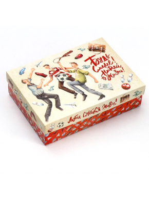 Коробка для сладостей "Люби, смейся, живи", 21 х 15 х 5,7 см