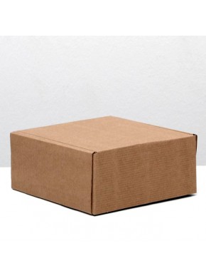 Коробка для кондитерских изделий, с без окна, крафт, 19 х 18 х 8,5 см