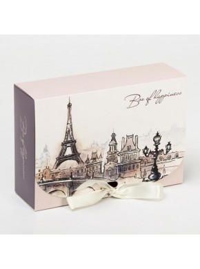 Коробка для сладостей без окна "Париж", 16,5 х 11, 5 х 5 см