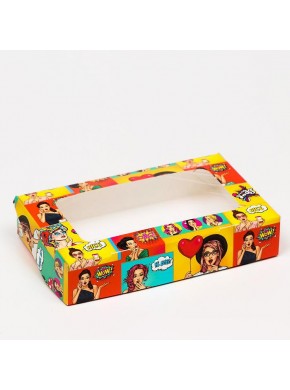 Коробка для кондитерских изделий "Pop art", 20 х 12 х 4 см