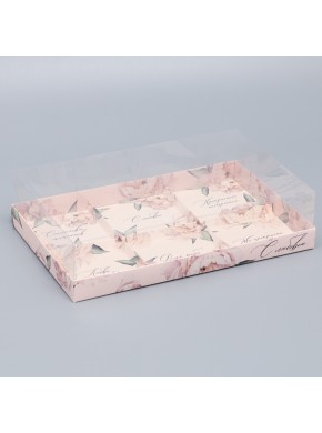 Коробка для муссовых пирожных «С любовью», 27 х 17,8 х 6,5 см