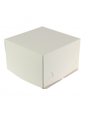 Коробка для торта белая без окна 30 х 30 х 19 см 