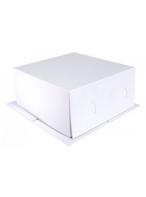 Коробка для торта белая без окна 28 х 28 х 14 см