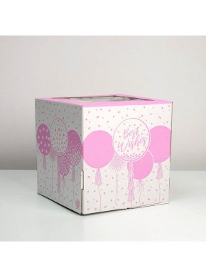 Коробка для торта с окном Best wishes 29 х 29 х 30 см