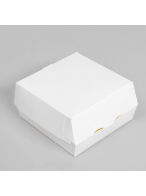 Коробка для бенто-торта, без окна, белая, 12 х 12 х 7 см