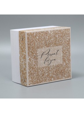 Коробка для торта без окна, "Present", 21,5 х 21,5 х 12 см