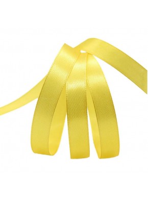 Лента атласная цвет желтый, ширина 1,5 см, длина 23 м
