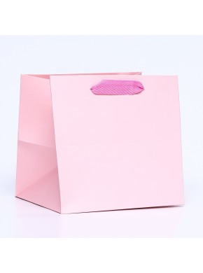Пакет под торт, розовый, 20 х 20 х 20 см