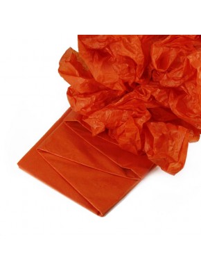 Бумага упаковочная тишью, Оранжевая 50 х 66 см, 10 листов