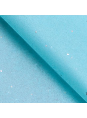 Бумага упаковочная тишью, "Конфетти", голубая, 50 х 66 см, 10 листов