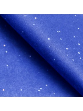 Бумага упаковочная тишью, "Конфетти", синяя, 50 х 66 см, 10 листов