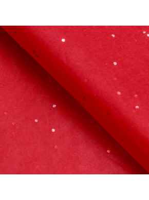 Бумага упаковочная тишью, "Конфетти", красная, 50 х 66 см, 10 листов